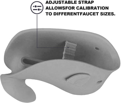 Baby Bath Faucet Cover - Soft silicone safety protector for children, toddlers and babies - Cute whale design, nice bath gift for children - gray - Image 2