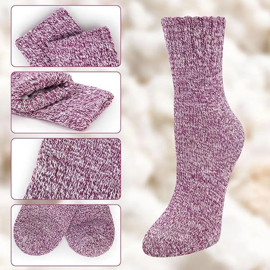 5-pair women's winter socks - extra thick and comfortable winter socks - knitted socks - warm and fun knitted socks - women's gifts - Image 4