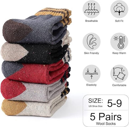 Thermal socks - Soft, thick, warm - Vintage knit - Casual socks - Image 3