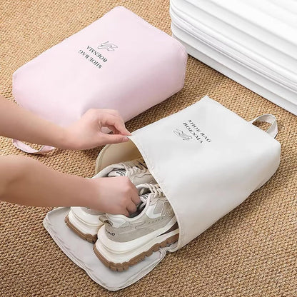 2 Shoe Storage Bags - Travel and Home Organization - Sealed and waterproof shoe organizers, breathable and odor-free for freshness (grey) - Image 5