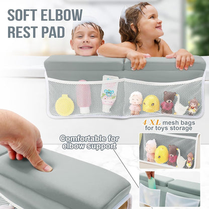 Bath Knee Cushion & Elbow Cushion Set – Thick, quick-drying, with organizer - Image 4