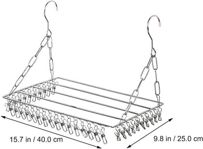 Drying Rack - 36 Stainless Steel Clips - Reinforced No Deformation - Socks and Underwear Drying Rack for Home Laundry Room - Image 3