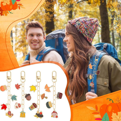 Autumn keychain making set - 60 autumn charms & 12 clips - plus accessories - Image 4