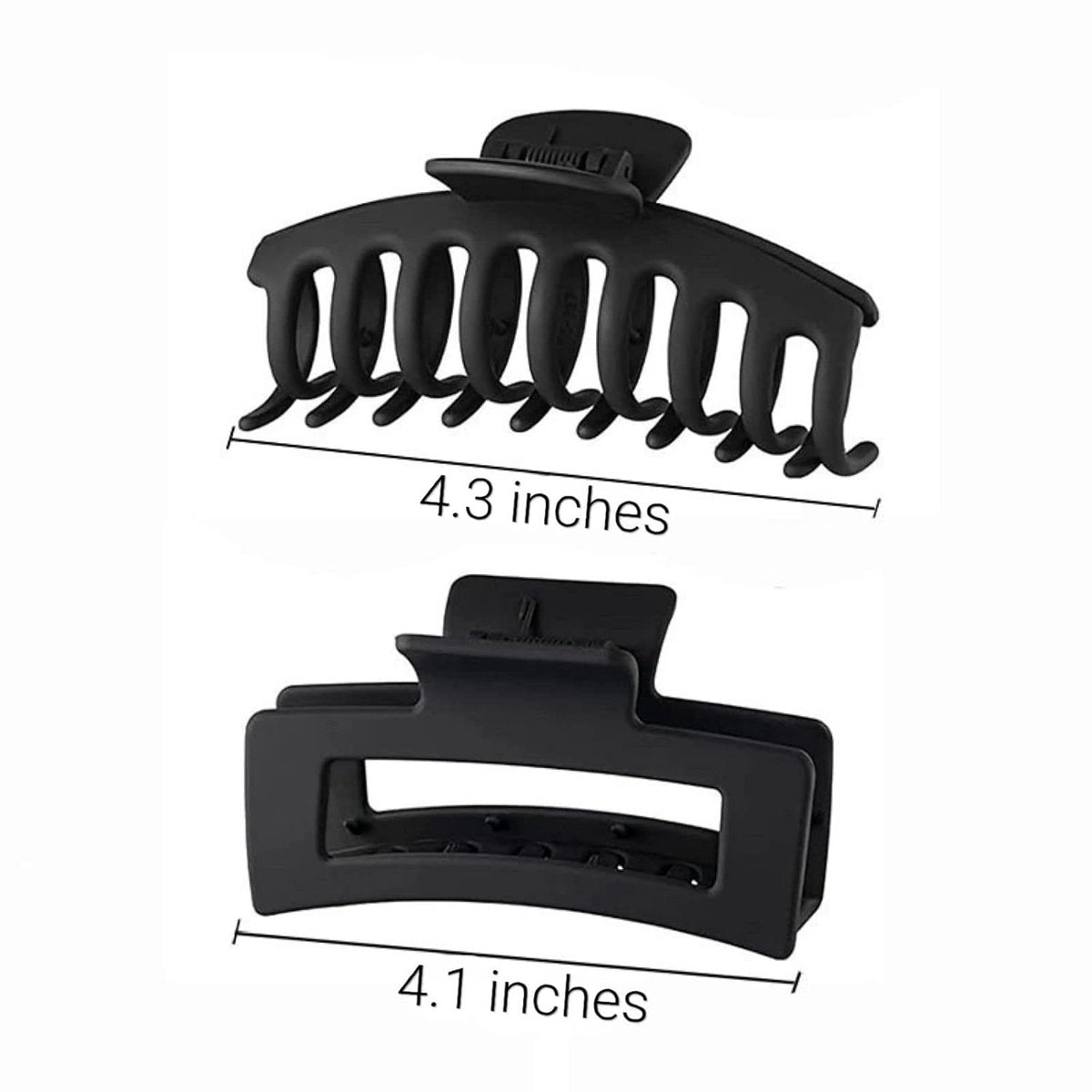 8 Pieces Rectangular Hair Grips 4.3 Inch - Anti-Slip - For Thick & Thin Hair - Image 3