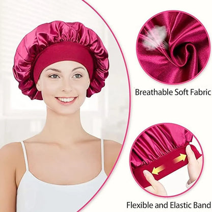 1 Silk sleep cap - men's sleep cap-satin sleep cap- men's hat-Sleep cap - Breathable hair accessory for curly hair - Silk sleep cap - Image 3