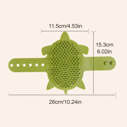 Self-Grooming Brush for Cats - Self-Massaging Scratching Post - Silicone Massager - Adjustable Scratching Post for Cats - Relieves Facial Itching - 203 Teeth Shedding Brush & Trimmer - Removable Storage Tray - Professional Hair Removal - Image 3