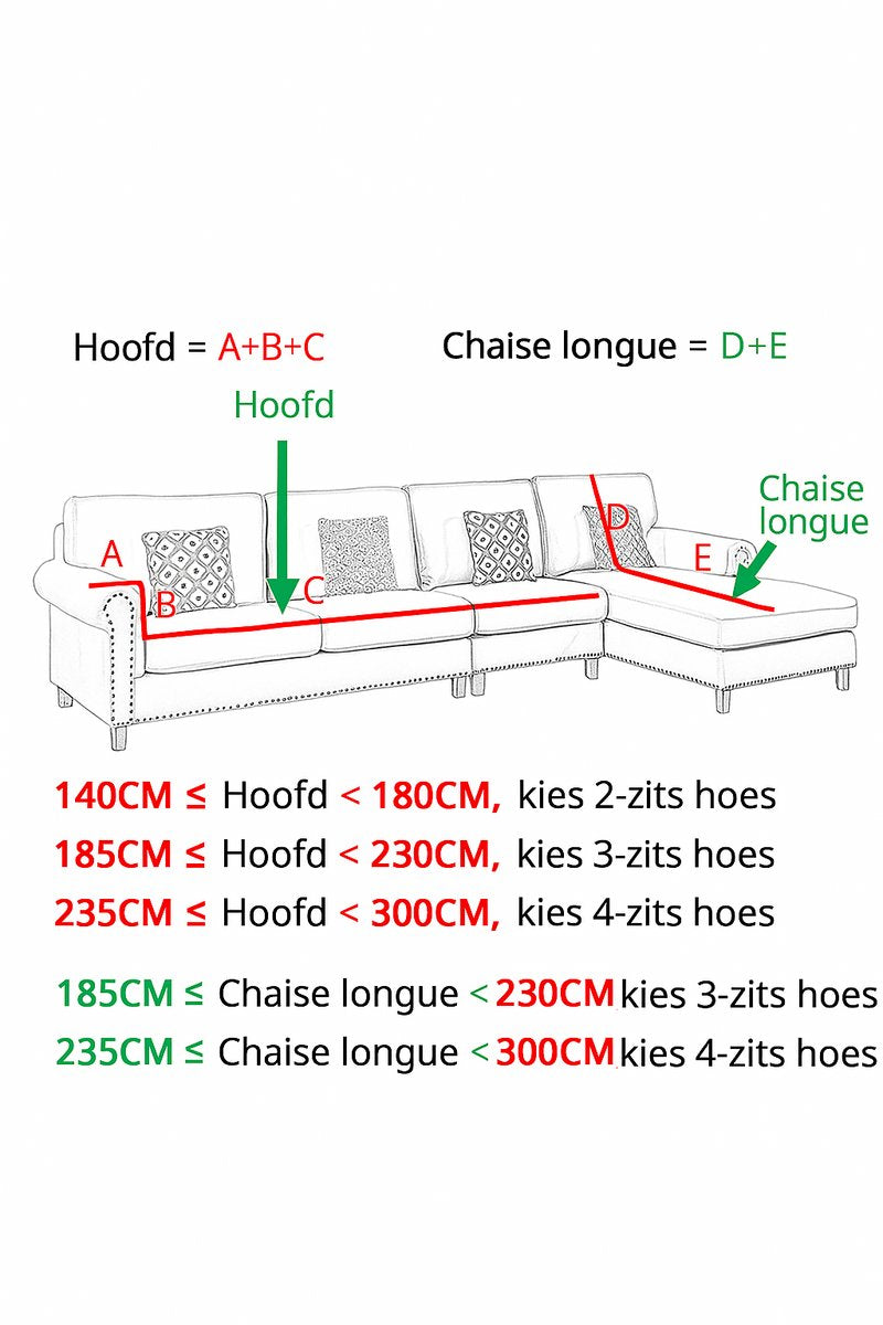 Waterproof sofa cover - Bright green jacquard leaf pattern - For 4-seater sofa (235-300 cm) - Image 5