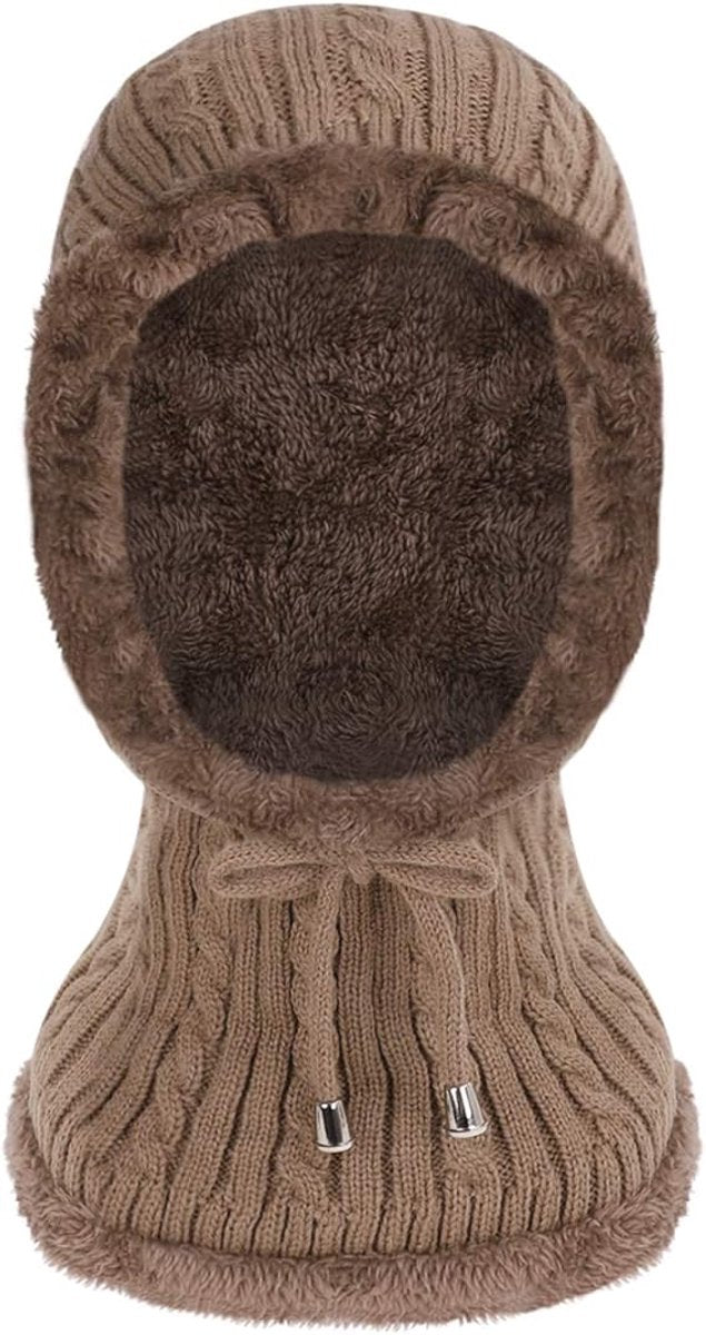 Warm Winter Hat with Fleece Lining - Balaclava Scarf Set - for Skiing, Hiking and Winter Sports - Image 2