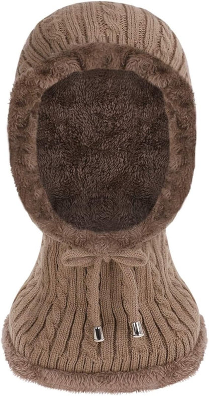 Warm Winter Hat with Fleece Lining - Balaclava Scarf Set - for Skiing, Hiking and Winter Sports - Image 2
