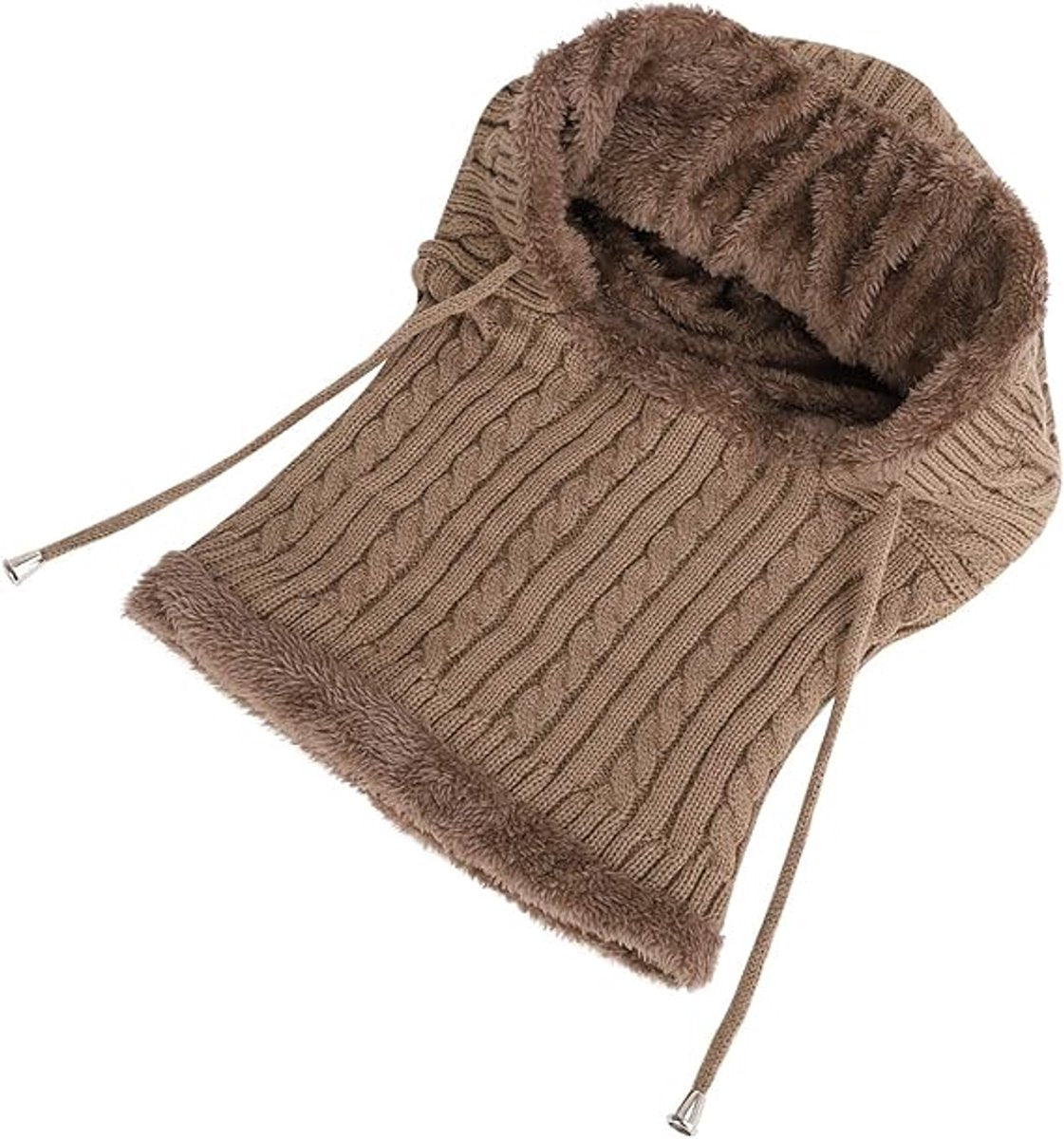 Warm Winter Hat with Fleece Lining - Balaclava Scarf Set - for Skiing, Hiking and Winter Sports - Image 4