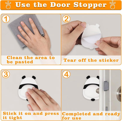 Pieces Door Knob Wall Protector - Cute Rubber Doorstop - Self-Adhesive Wall Protection Pads for Door Knobs - Image 5