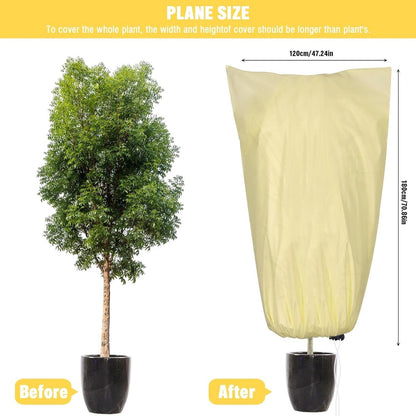Winter covers for outdoor plants 120x180 cm - 2-pack - Frost protection - Reusable - With drawstring - Image 2