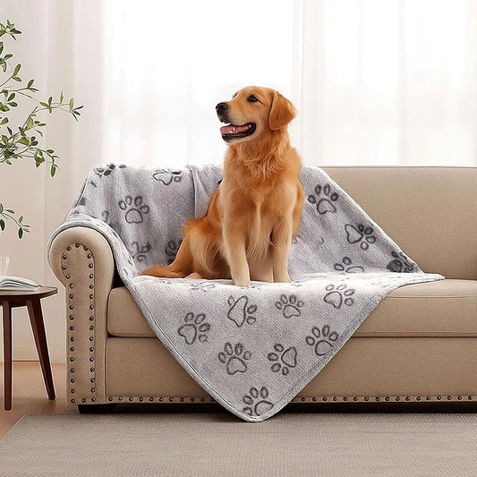 76x104cm Dog blankets for medium-sized dogs, cats, Premium soft dog blankets for small dogs, washable, Puppy blanket, Dog supplies for puppies (grey) - Image 5