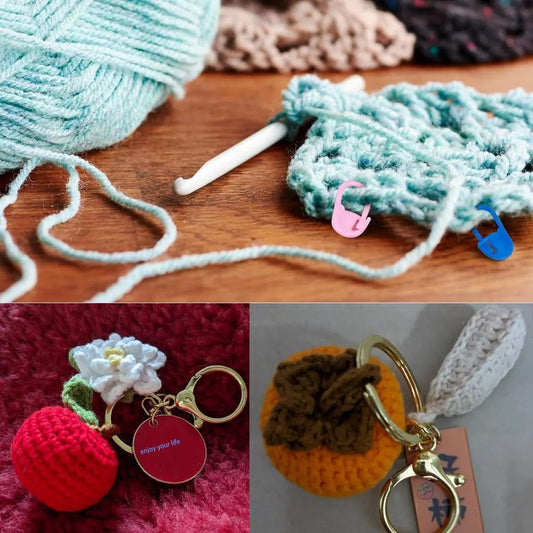 Knitting marker buckles - 10 colors - Lockable marker buckles - Comes with storage box - Suitable for knitting, crocheting, or crafting (120 buckles) - Image 5