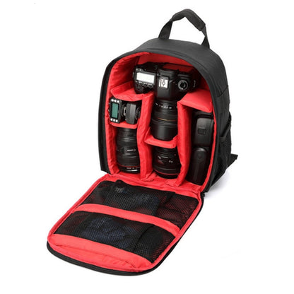 Professional waterproof outdoor photography SLR camera backpack travel bag - Red - Image 4