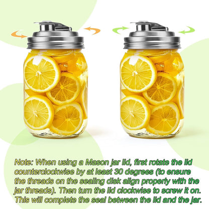Mason Jar Lids - Stainless Steel Pouring Spout with Leak-Proof Seal - For Mason Jars, tear-resistant, leak-proof, airtight lid, for drinks, salad, dressing, and food storage - Image 5