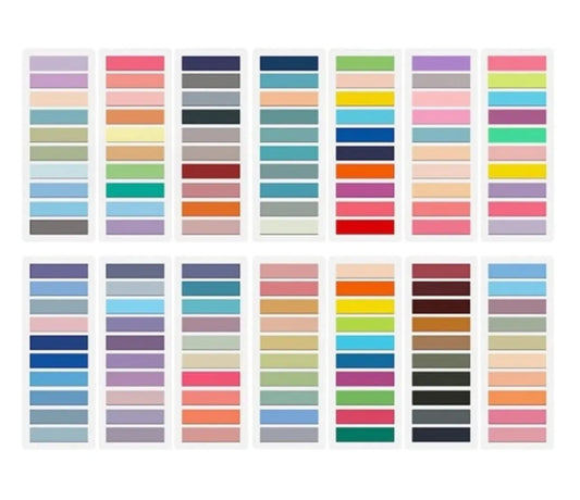 Color index stickers 2000-piece 1.6×0.5 inch – PET, page markers