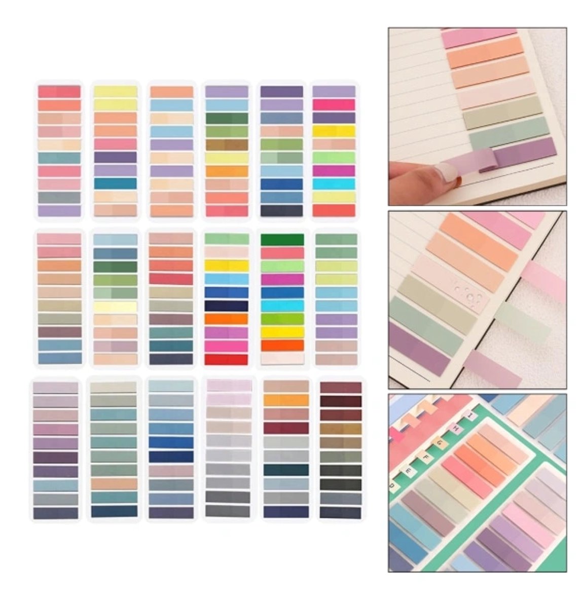 Color index stickers 2000-piece 1.6×0.5 inch – PET, page markers - Image 2