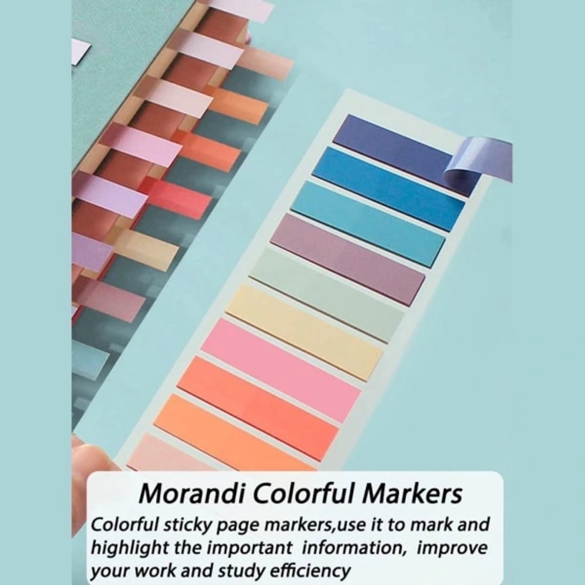 Color index stickers 2000-piece 1.6×0.5 inch – PET, page markers - Image 4