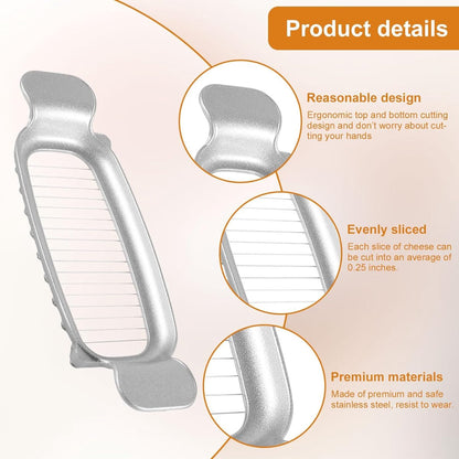 Butter and cheese slicer - 304 stainless steel, multifunctional kitchen tool for cutting butter - Cheese and fruit - Image 4