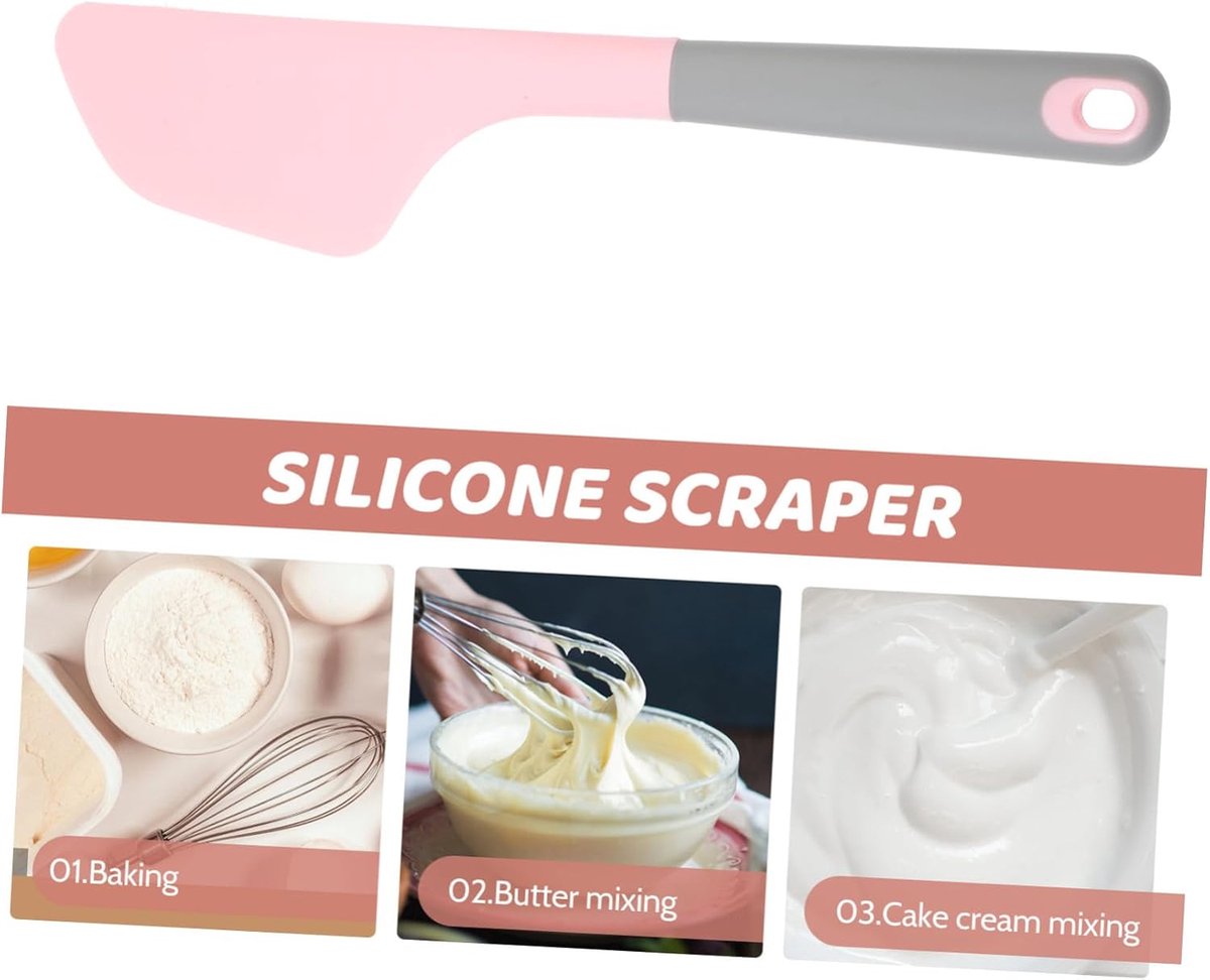 2-piece silicone cake scraper - non-stick baking tool - easy to clean and store - essential kitchen tool set - Image 5