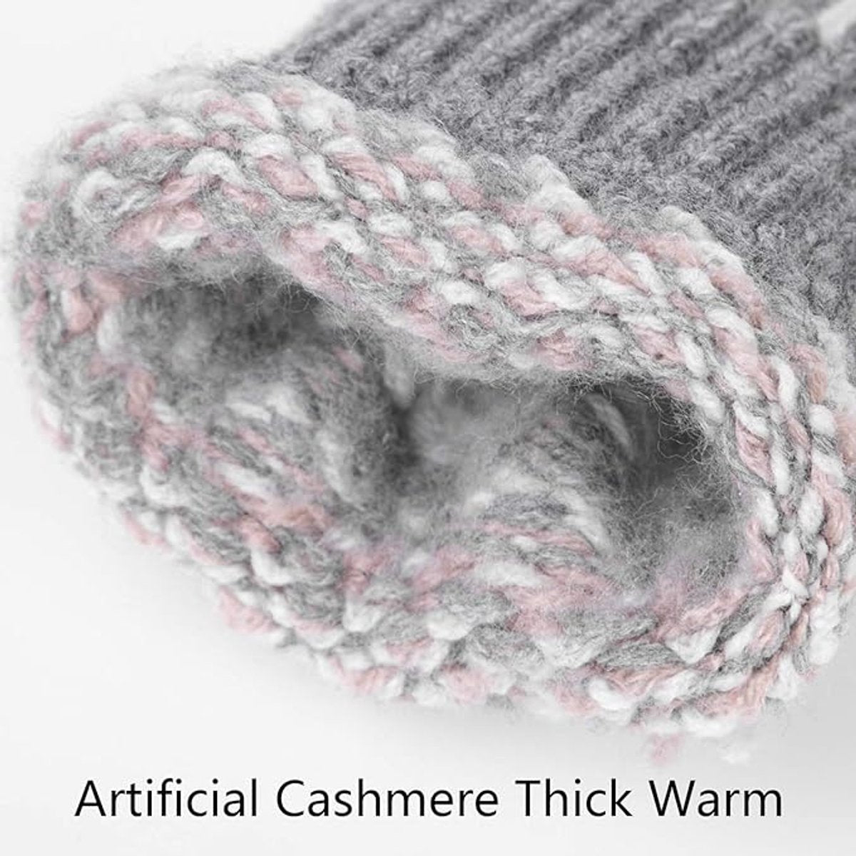 Women's winter gloves - Snowflake print Warm touchscreen gloves - Unisex - Reusable - Image 2