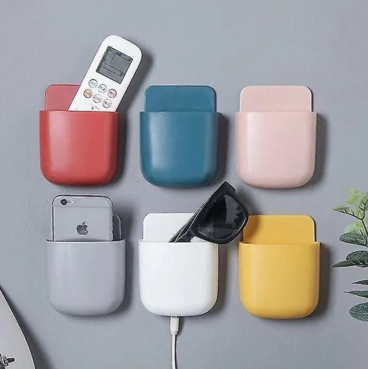 6-Piece Phone Wall Mount – Punch-Free, Storage Function - Image 3