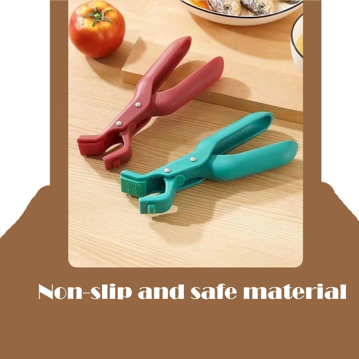 2-piece anti-burn clip for bowls - Kitchen use - Clip for hot dishes - Non-slip silicone clip for the kitchen - 2025 improved silicone clip - Image 2