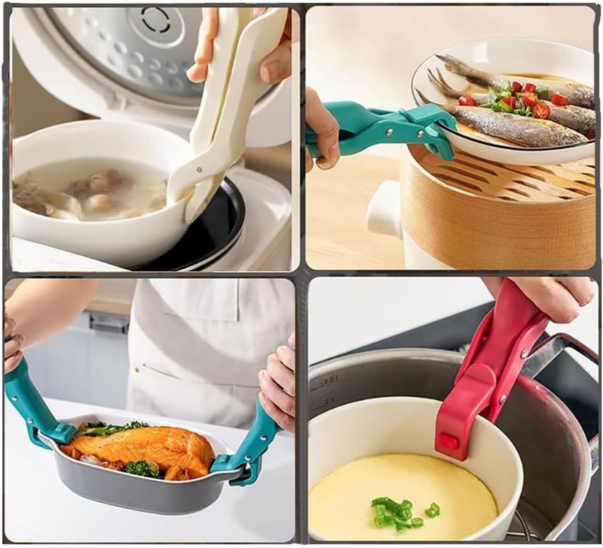 2-piece anti-burn clip for bowls - Kitchen use - Clip for hot dishes - Non-slip silicone clip for the kitchen - 2025 improved silicone clip - Image 4