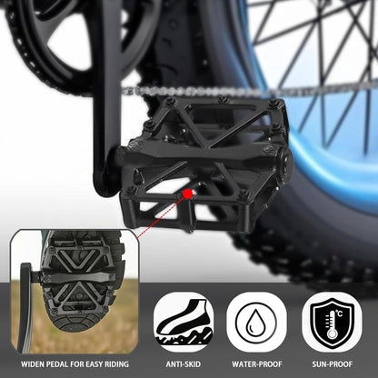 Foot pedals - 9/16 inch mountain bike foot pedals - with waterproof, sealed bearings - 2-pack - Image 3