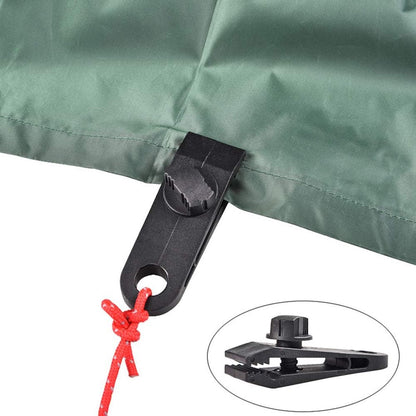 Tarp Clips & Bungee Cords 10-piece – Heavy Duty, for tents/banners (black) - Image 3