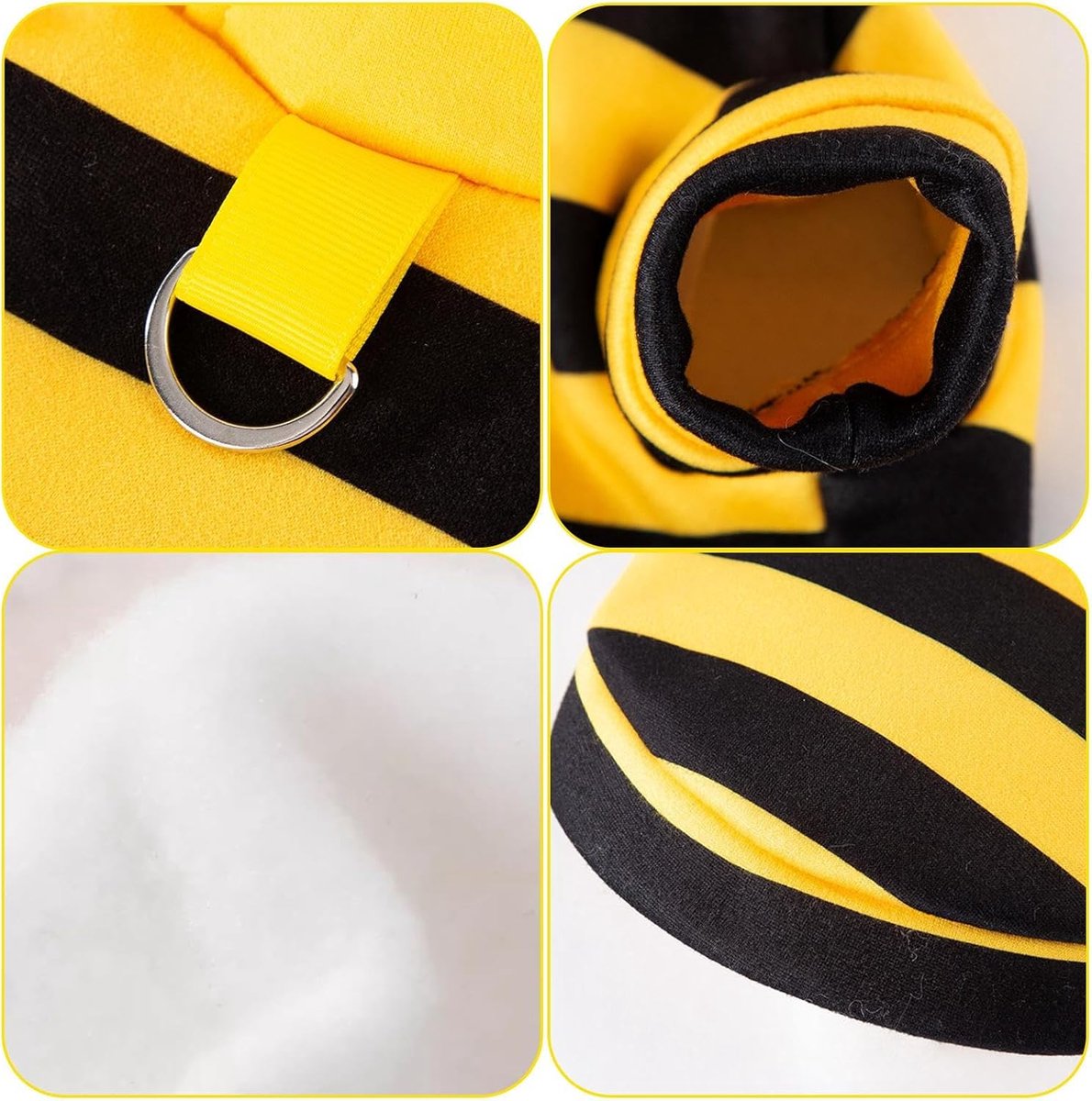 Bee Cat Costume - Small Hooded Set for Dog and Cat - Halloween Pet Costume - Image 4
