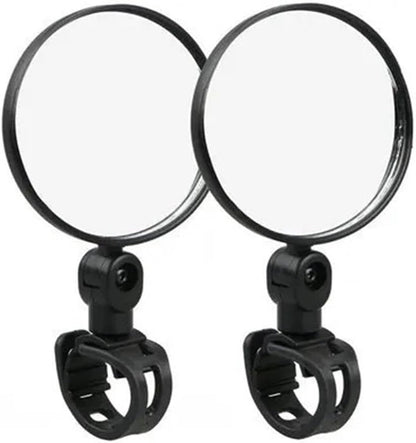 Motorcycle rearview mirror - bicycle rearview mirror 360-degree rotatable auxiliary convex mirror - bicycle rearview mirror on the handlebars