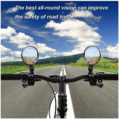 Motorcycle rearview mirror - bicycle rearview mirror 360-degree rotatable auxiliary convex mirror - bicycle rearview mirror on the handlebars - Image 2