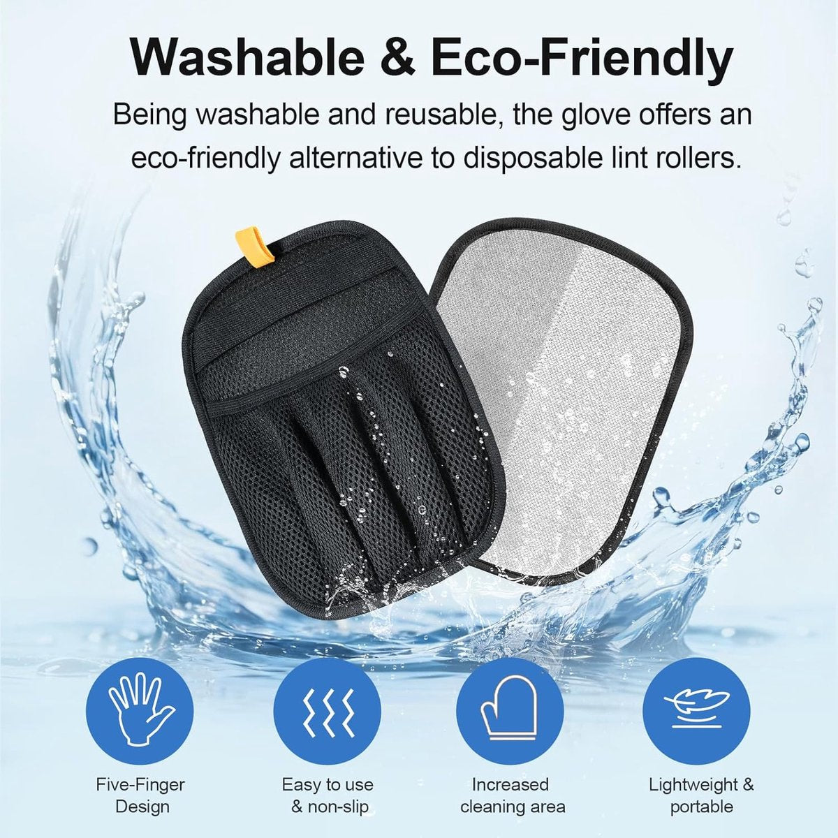 cat hair remover - Pet hair remover - 2 pieces pets - Gloves for animal hair - Five-finger electrostatic gloves with animal hair - Image 5