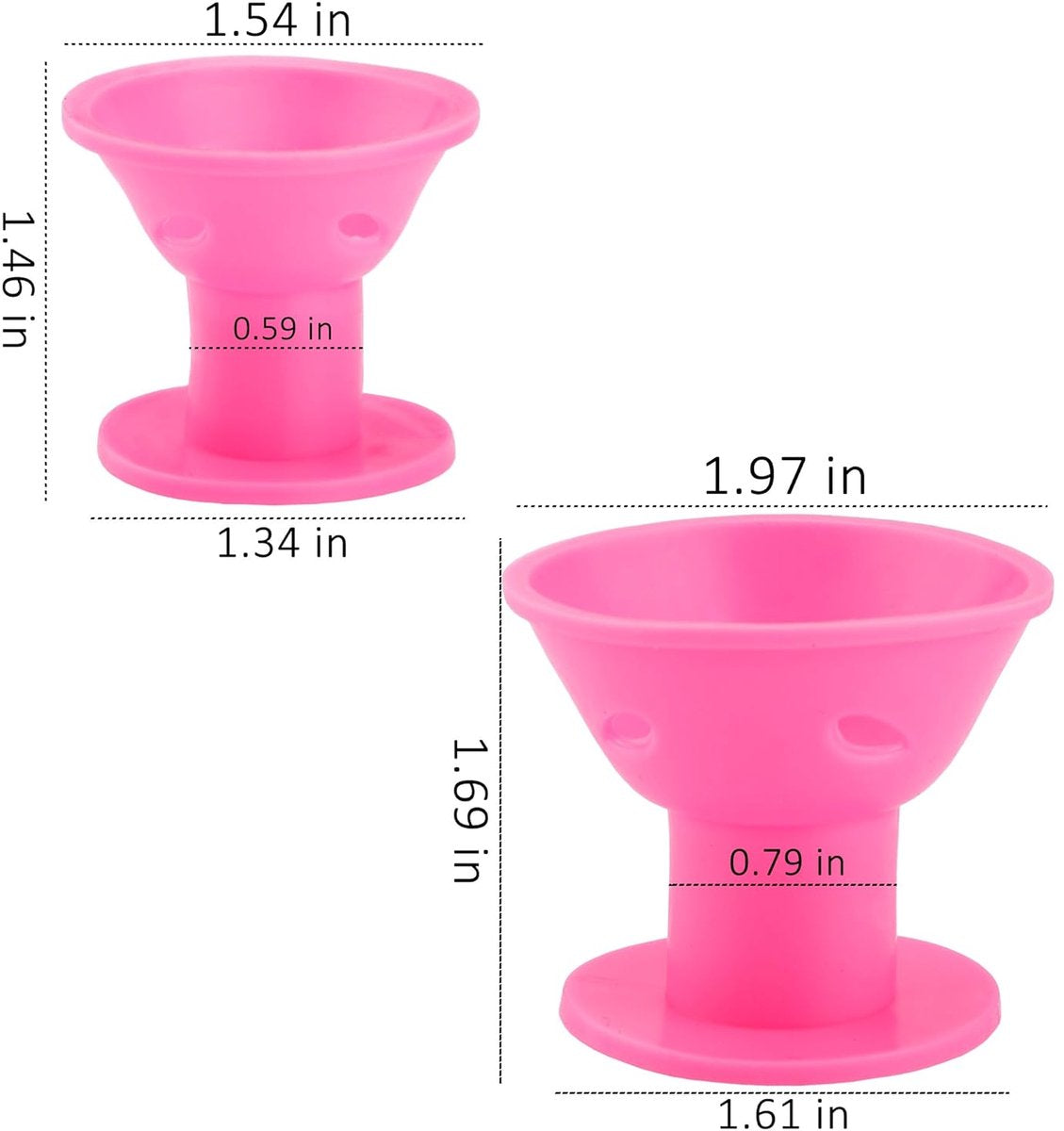 Curlers 40-piece – Pink, 20 large + 20 small curling brushes - Image 2