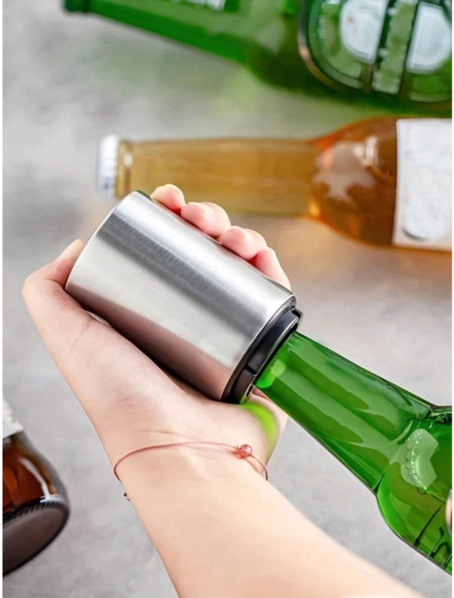Automatic Corkscrew – Push System, Stainless Steel Color - Image 3