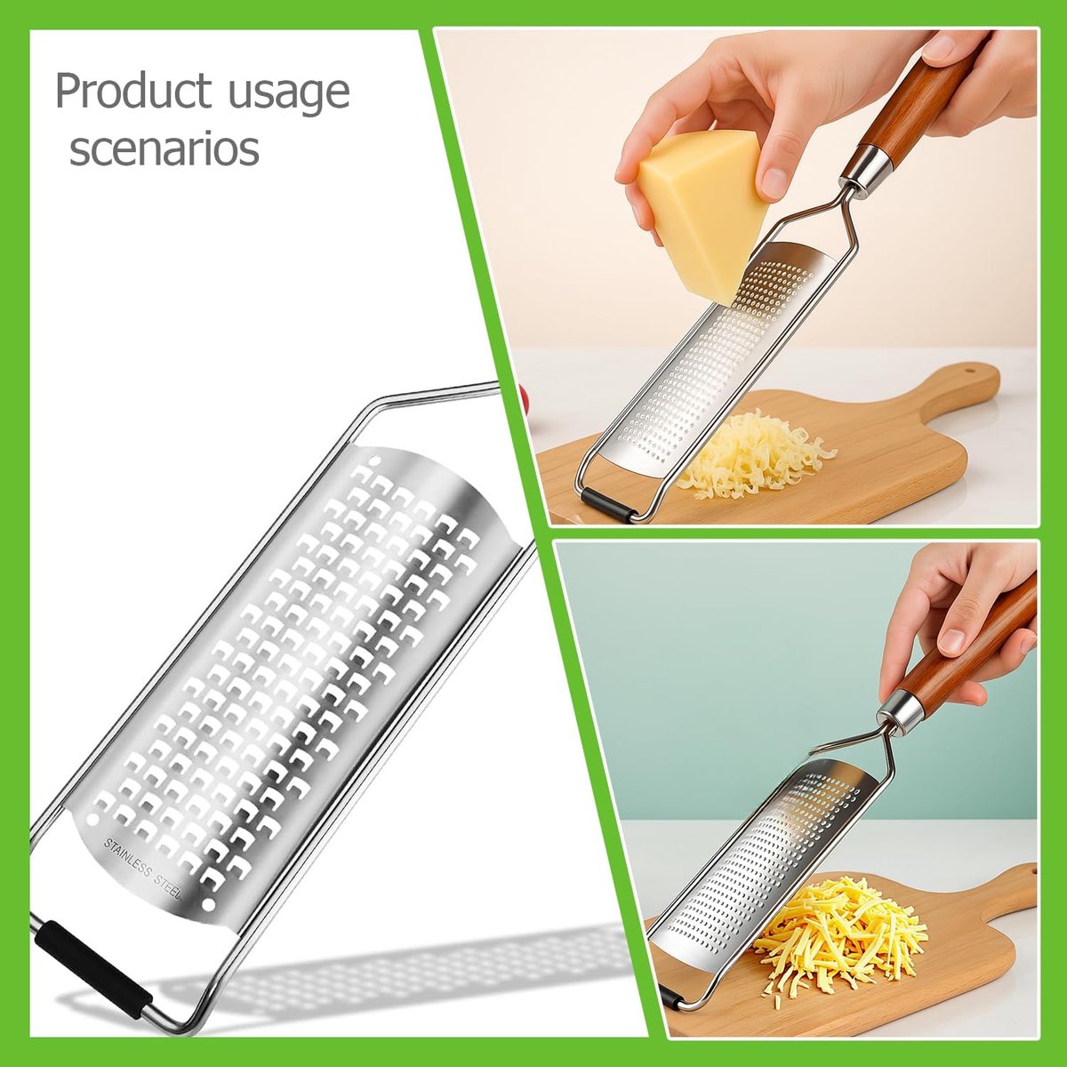 Cheese grater - Grater with handle - Easily grates lemons, vegetables, and cheese - Convenient to use - Image 2