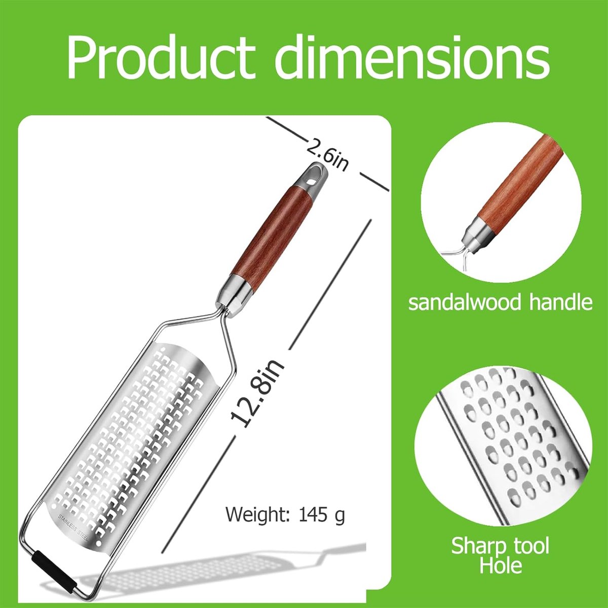 Cheese grater - Grater with handle - Easily grates lemons, vegetables, and cheese - Convenient to use - Image 5