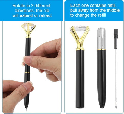 Ballpoint pen - 20 pieces - Metal casing - Black ink - Suitable for weddings, office occasions, etc. - Black - Image 2