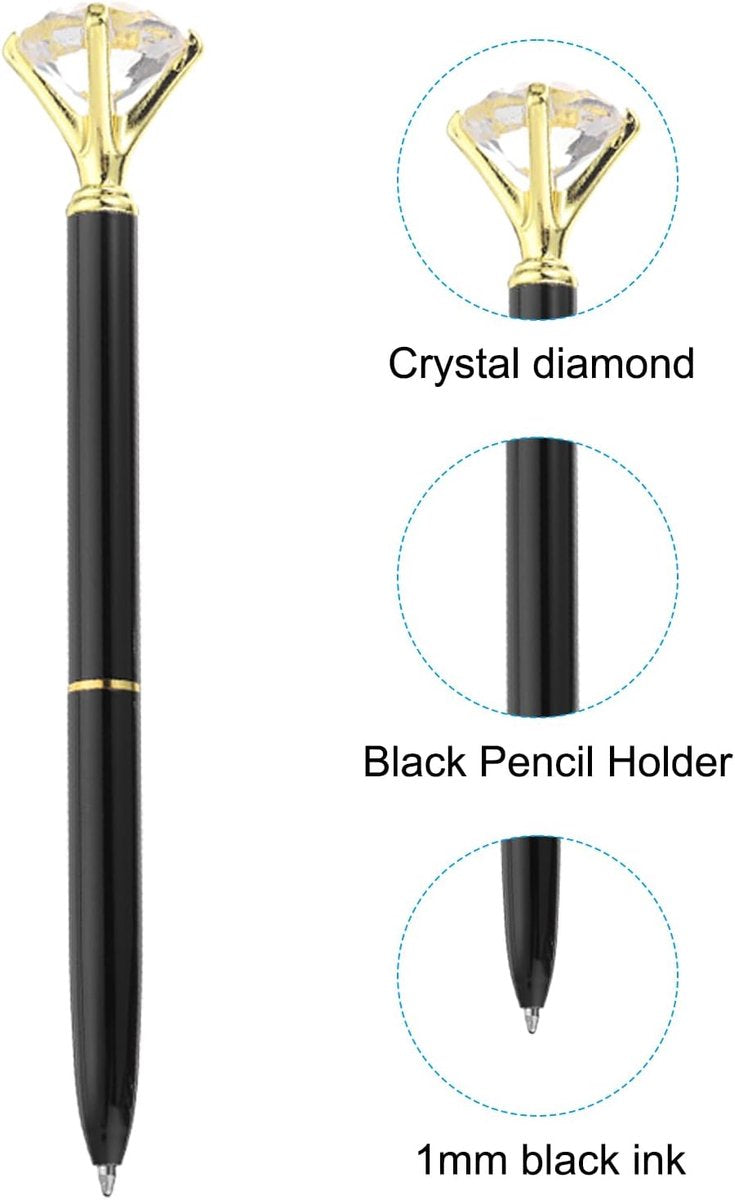 Ballpoint pen - 20 pieces - Metal casing - Black ink - Suitable for weddings, office occasions, etc. - Black - Image 4