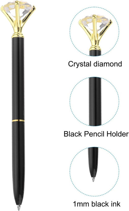 Ballpoint pen - 20 pieces - Metal casing - Black ink - Suitable for weddings, office occasions, etc. - Black - Image 4