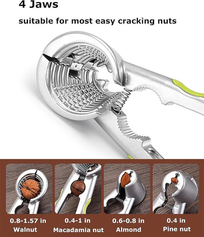 Nutcracker - with non-slip silicone handle - suitable for walnuts, almonds, hazelnuts, and pistachios - Image 3