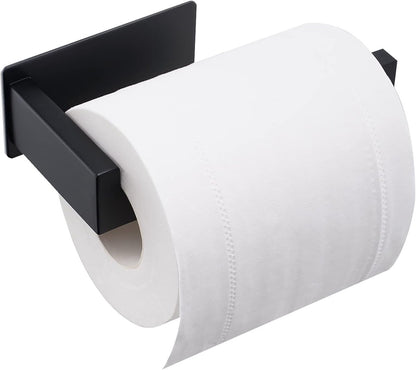 Toilet paper holder without Bohren - Selbstklebender Toilet paper roll holder, Toilet paper holder from Edelstahl - Toilet paper holder for kitchen and bath - Black
