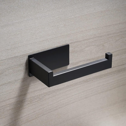 Toilet paper holder without Bohren - Selbstklebender Toilet paper roll holder, Toilet paper holder from Edelstahl - Toilet paper holder for kitchen and bath - Black - Image 5
