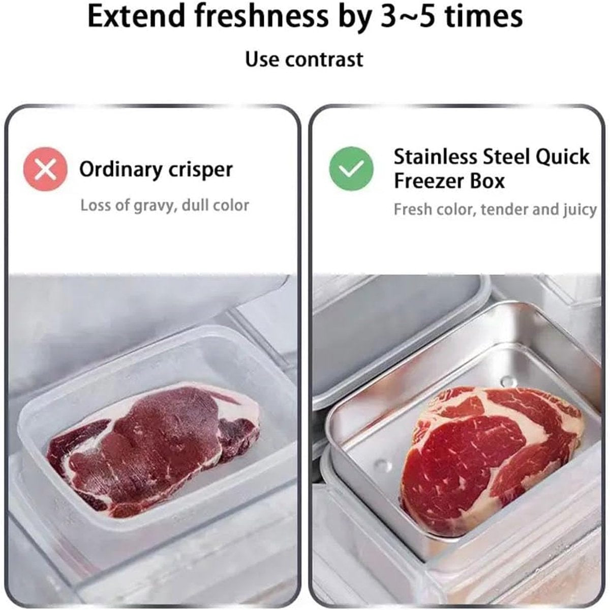 6 Food Containers with Lids - Reusable, Stackable, Waterproof - Stainless Steel - Suitable for Oven, Refrigerator, and Dishwasher - 13.5*10.5*6 cm (500 ml) - Image 3