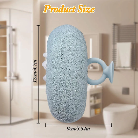 Cleaning Brush - 4-pack Newly improved 2-in-1 Sunflower Bath Ball - Ultra-soft Bath Sponge Cleaning Brush - Bath Ball with Suction Cup and Ring - Exfoliating Bath Sponge (Pink + Blue-Green + Beige + Purple) - Image 2