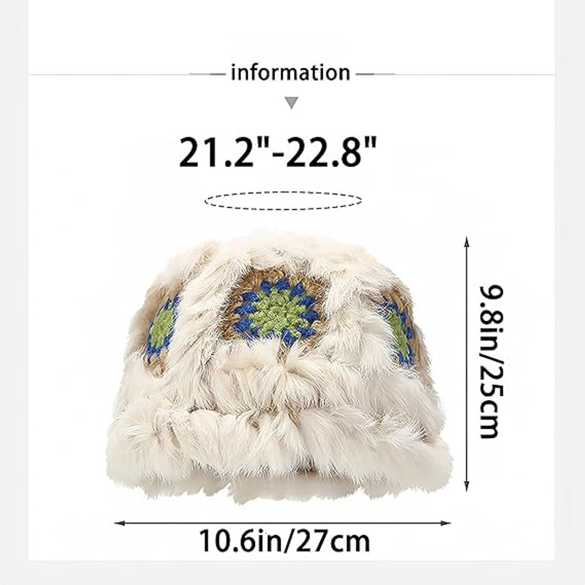 Soft plush fisherman's hat for winter - a cute and stylish warm sun hat for outdoors - suitable for ladies. - Image 3