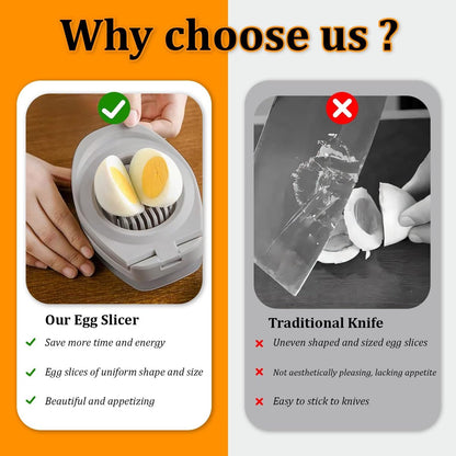 Egg slicer - stainless steel egg slicer - Suitable for slicing eggs - Multifunctional egg slicer - Comes with storage box - Also suitable for slicing eggs, strawberries, and other soft fruit. - Image 3