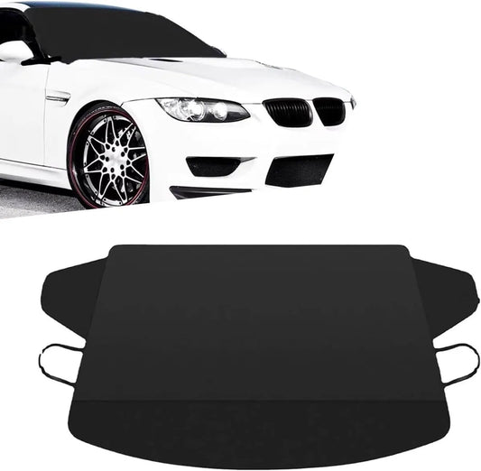 Car Window Protection - Windproof and Snowproof - 600D Oxford Fabric Windscreen Protection - Universal Type - Suitable for most cars